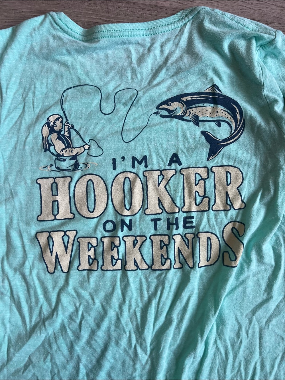 Blue 84 Mint Green Soft Tee with White Logo
